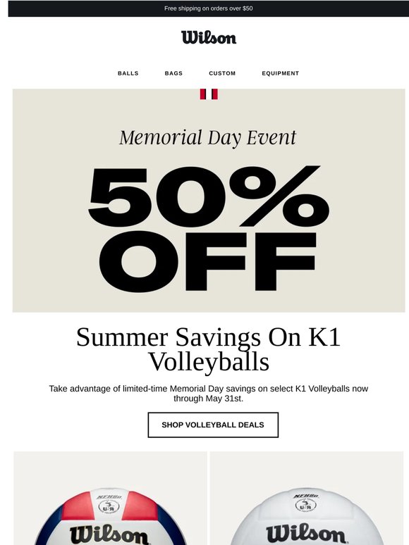 Up to 50% Off Memorial Day Deals!