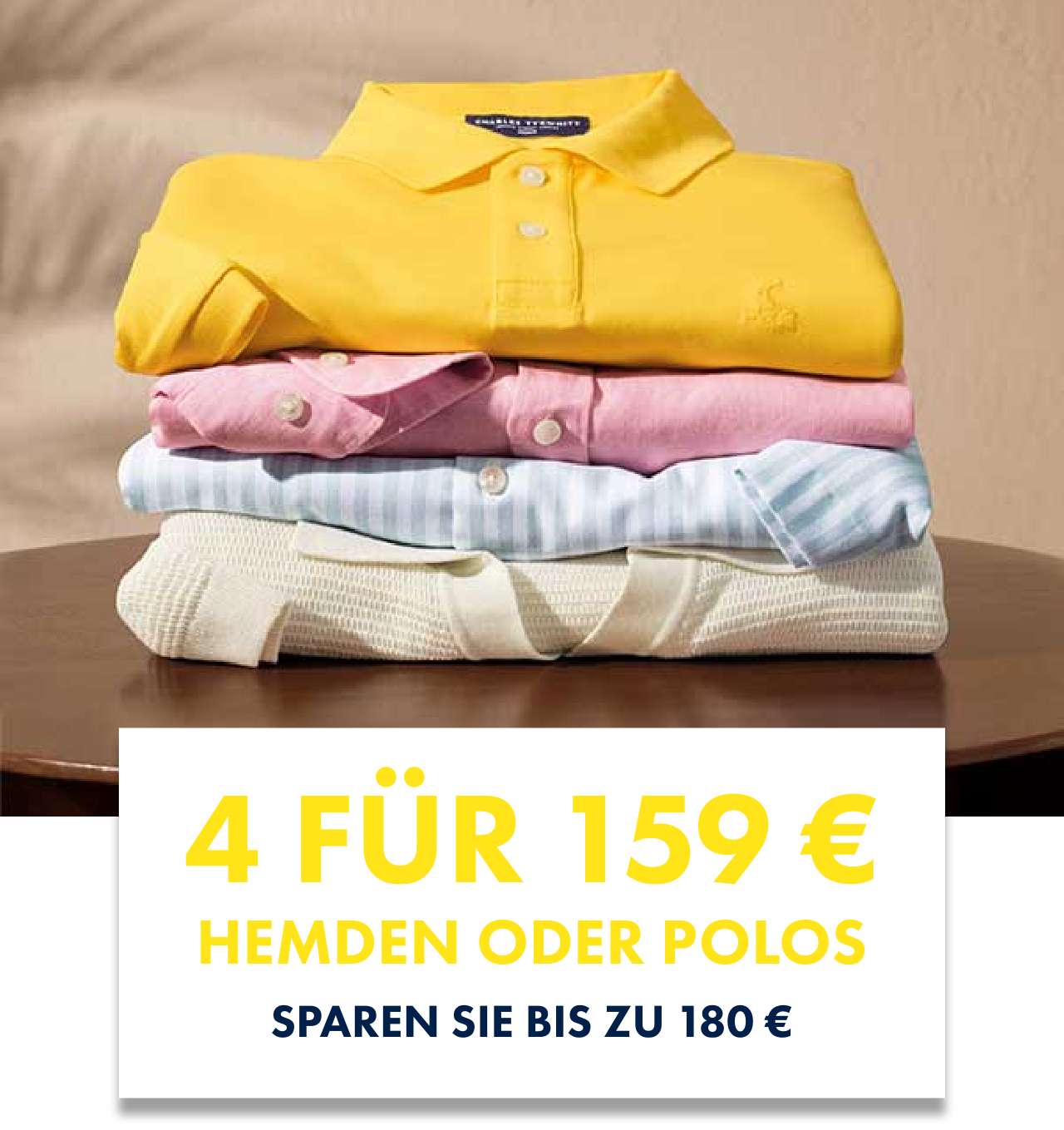 4 Hemden oder Polos für 159 € | Nur noch bis morgen!