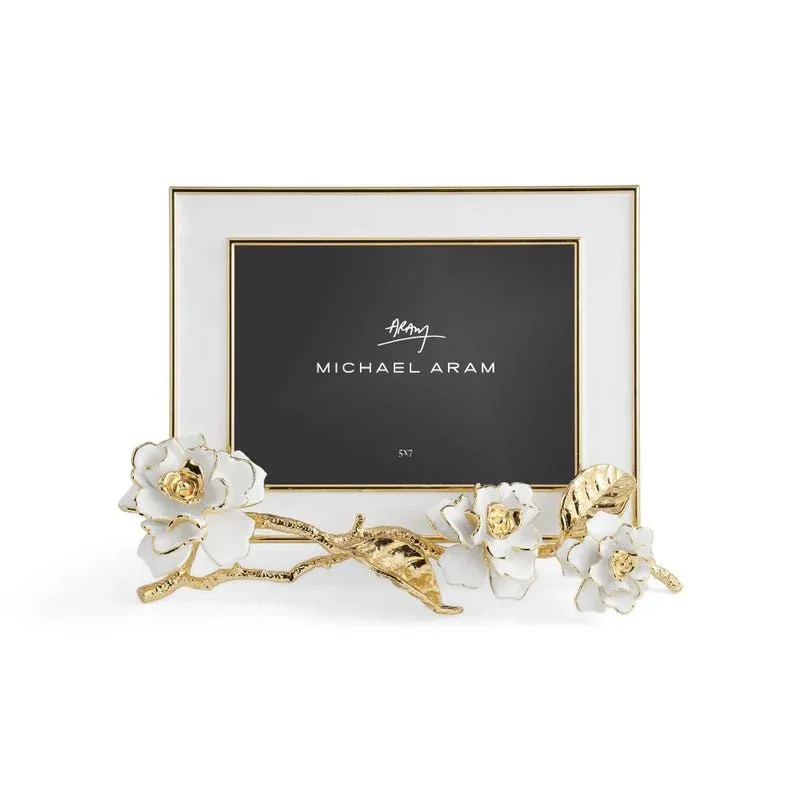Image of Gardenia Enameled White Frame (5X7)