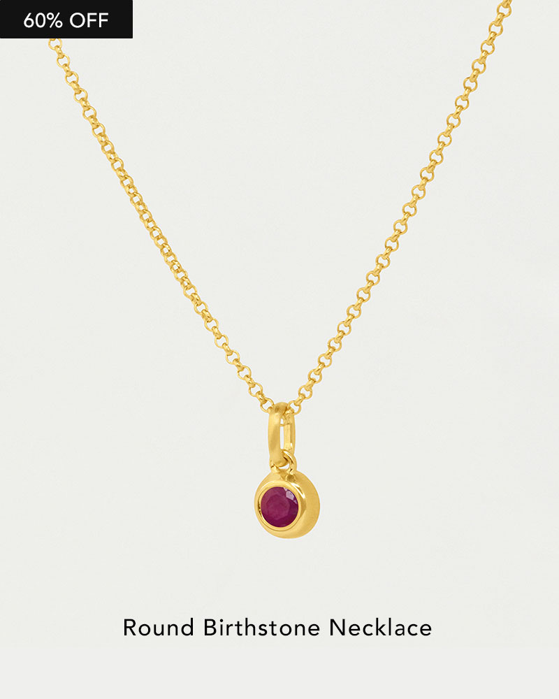 Round Birthstone Necklace.