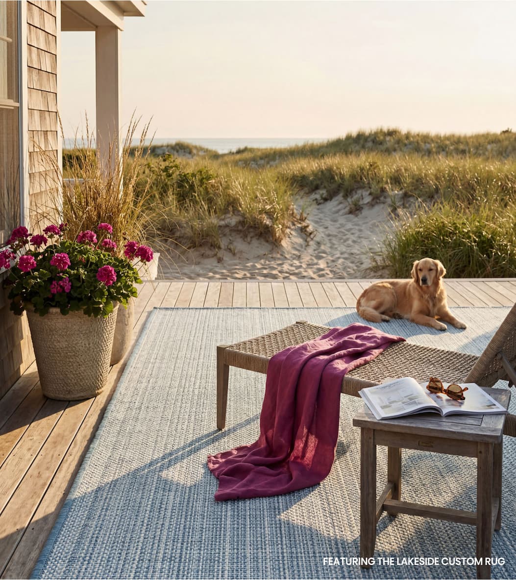 Featuring the lakeside custom rug