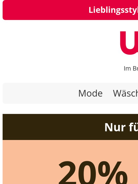 🫶 Jetzt -20% auf ausgewählte Styles sparen!