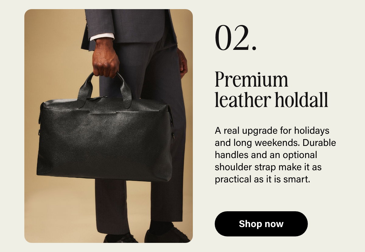 Leather holdall