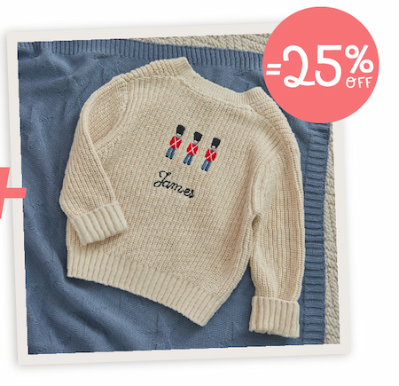 Personalised London Soldier Oatmeal Cardigan