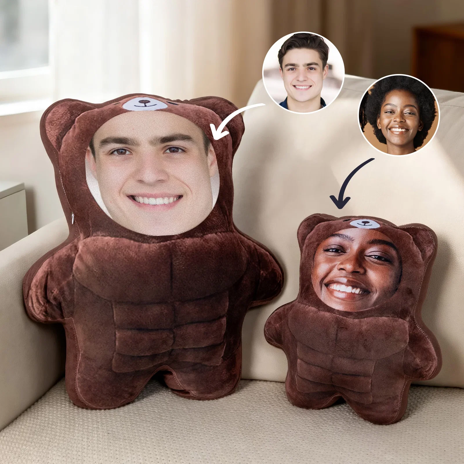 Muscle Bear Plush Toy