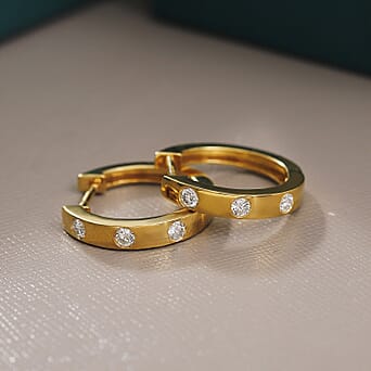 LUXURIANT Lab Grown Diamond (SI G/H) Hoop Earrings