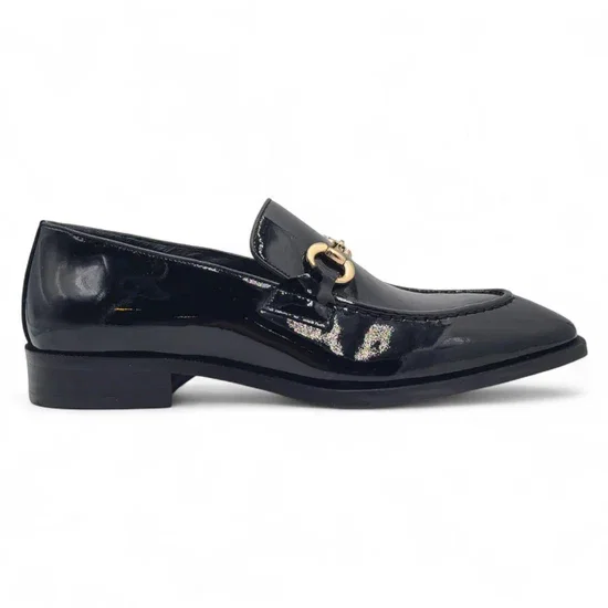 Patent Leather Buckle Loafer