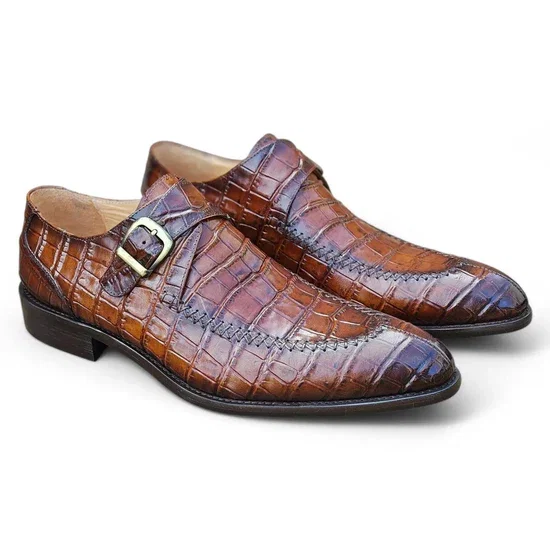 Single Monk Buckle Split Toe Loafer