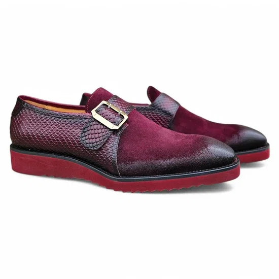 Multi Media Buckle Monkstrap Slip-on