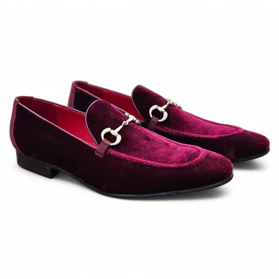 Velvet Buckle Loafer