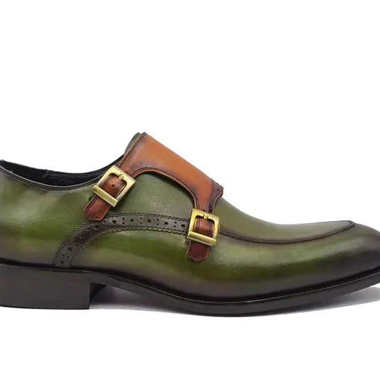 Two Tone Monk Strap Buckle Loafer