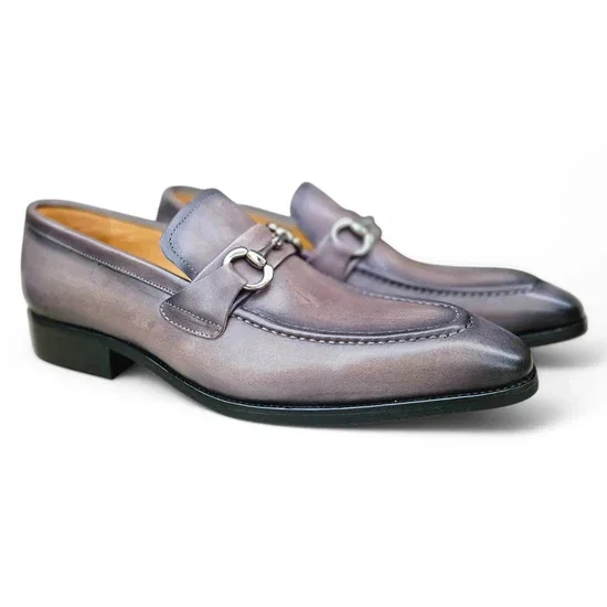 Men's Burnished Signature Buckle Loafer