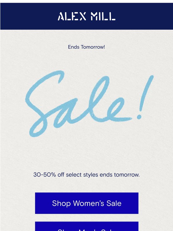 Sale Ends Tomorrow ⏰