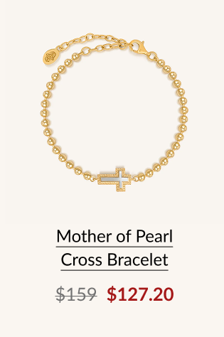 MOP cross bracelet