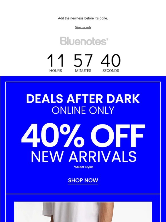 40% OFF New Fits Starts NOW!