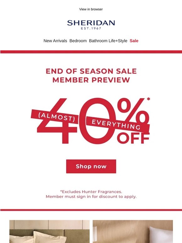 Member preview: 40% off (almost) everything*
