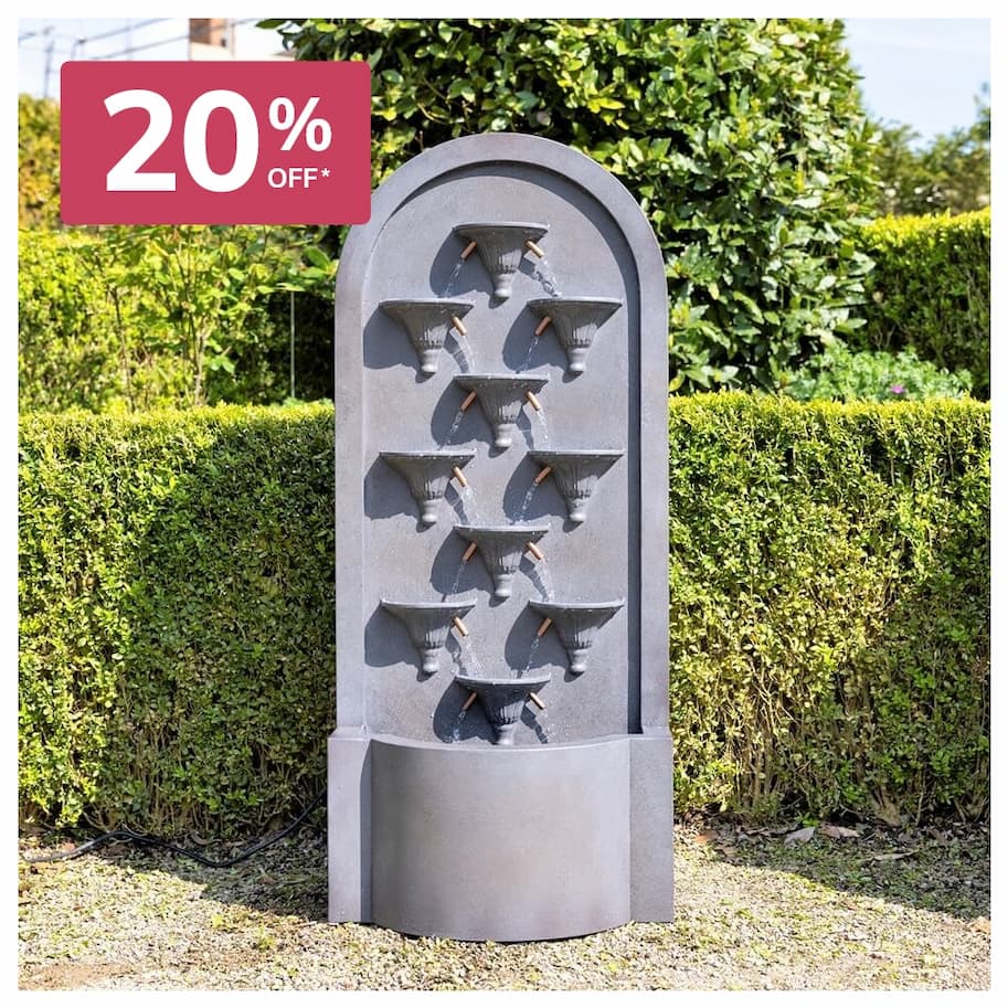 Obidos Zinc Metal 7-Tier Cascading Bowls Water Feature