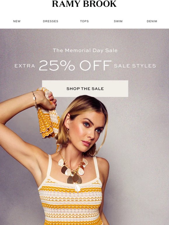 ENDS TOMORROW: EXTRA 25% OFF