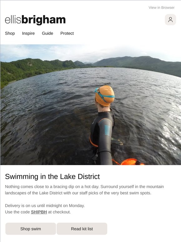 Wild swimming in the Lake District