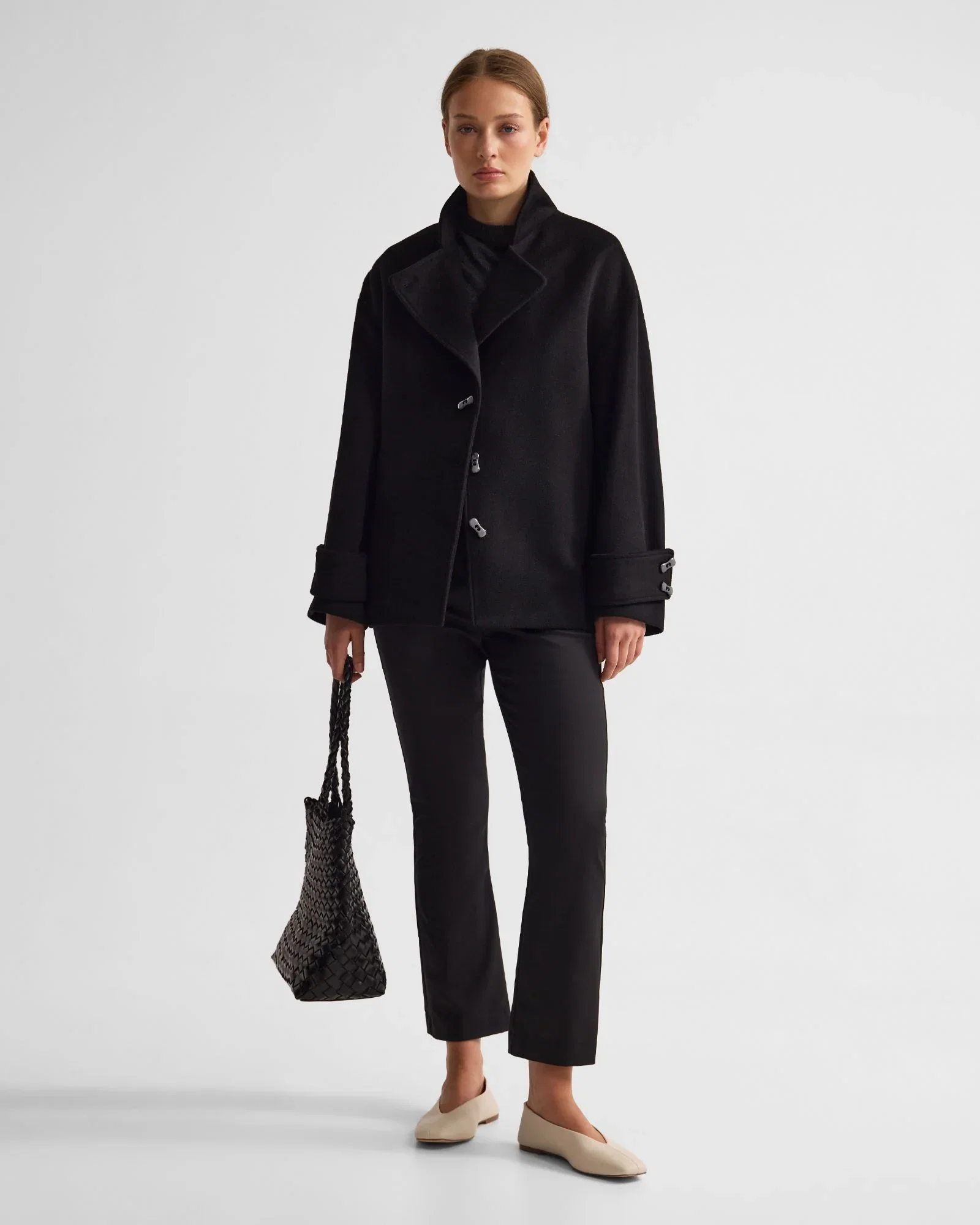 Image of Sarina Wool Blend Scarf Jacket