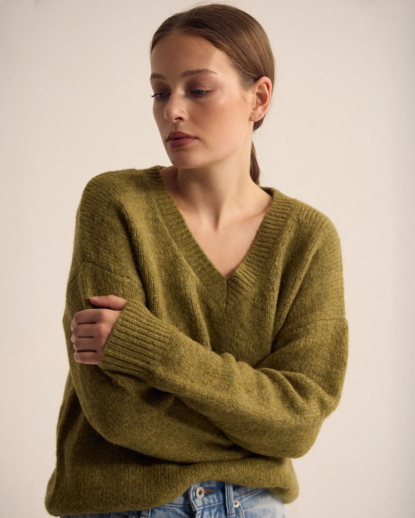 Image of Bridgette Alpaca Blend V-Neck