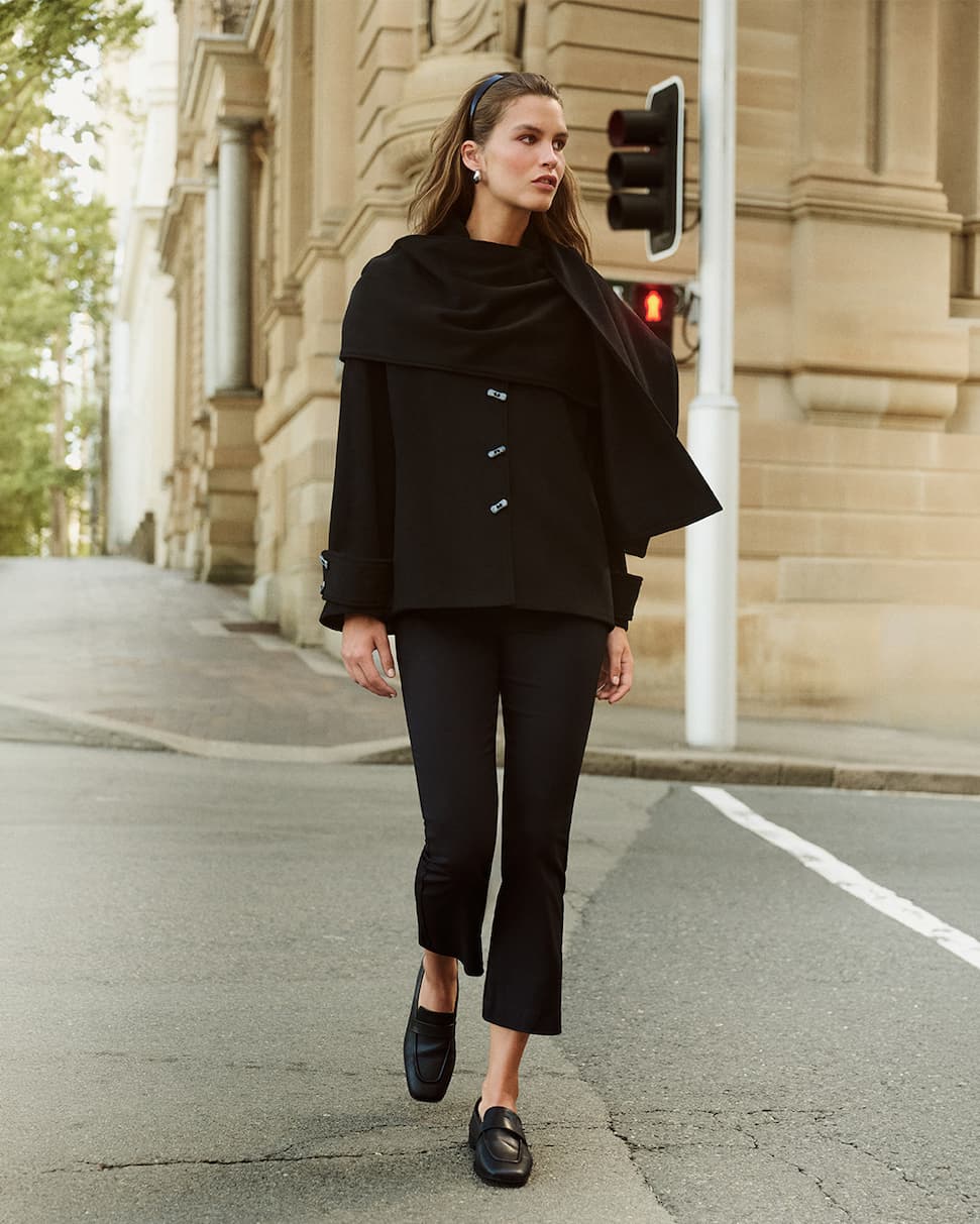 Sarina Wool Blend Scarf Jacket