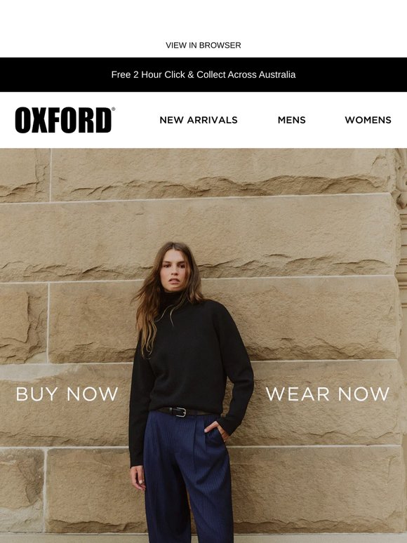 Buy Now. Wear Now.