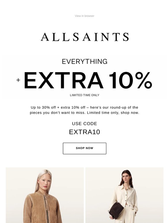 Extra 10% Off: The Must-Haves