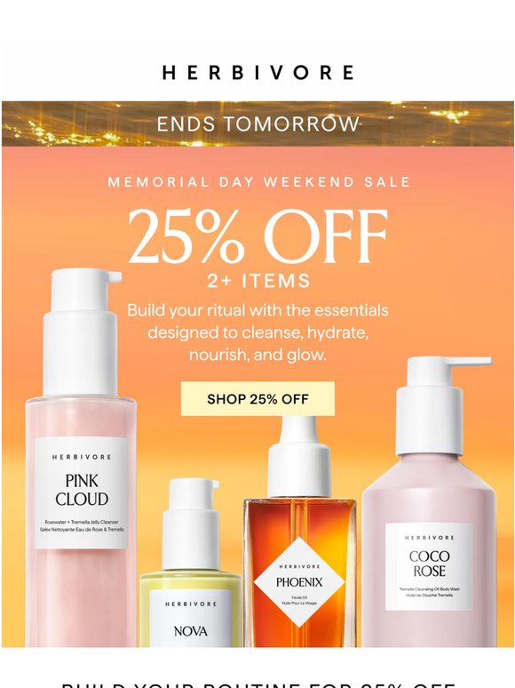 25% off 2+ items: build a custom ritual