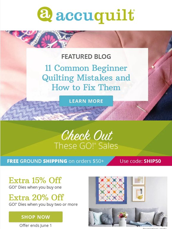 Weekly Newsletter: 10 Common Quilting Mistakes and How to Fix Them