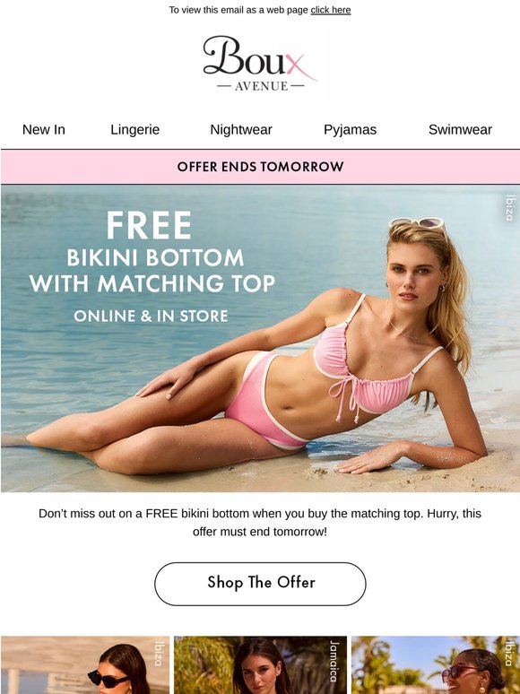 Ends tomorrow: don’t miss out on FREE bikini bottoms