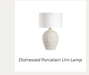 Distressed Porcelain Urn Table Lamp