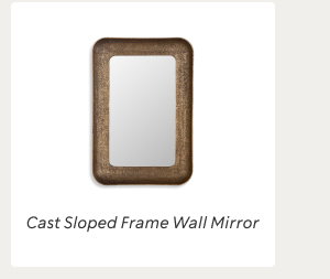 Cast Sloped Frame Wall Mirror