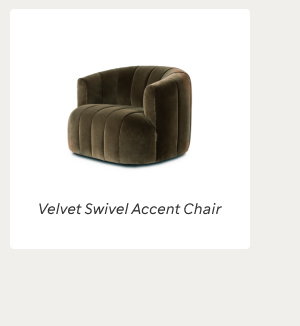 Velvet Barrel Swivel Accent Chair