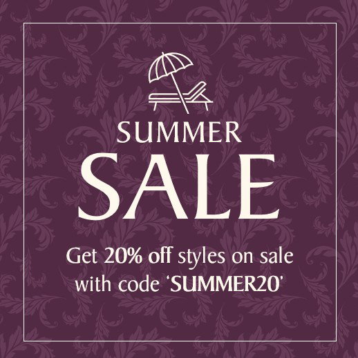 Summer Sale: 20% off styles on sale with code 'SUMMER20'