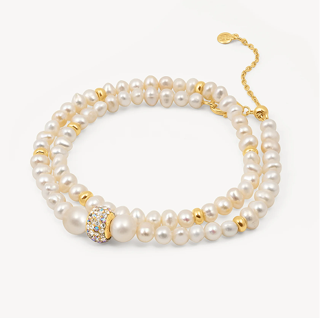 Sea Salt Pearl Wrap Bracelet