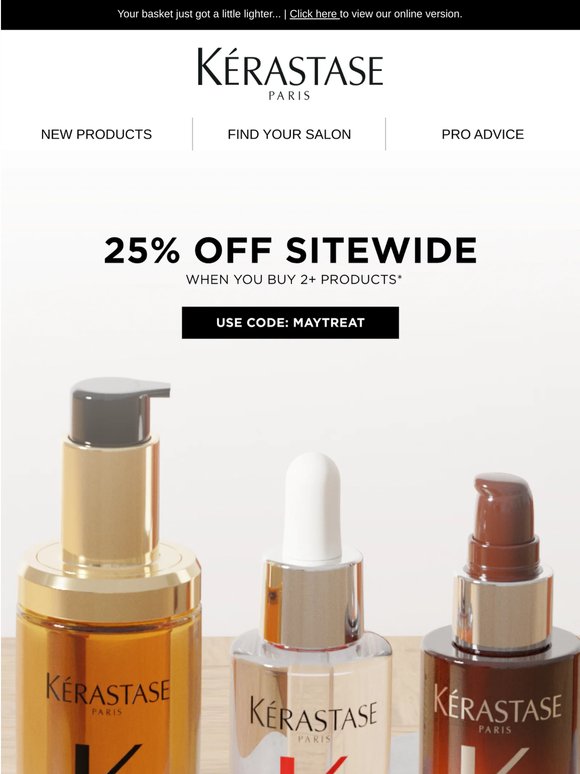 25% OFF sitewide, you deserve a treat…