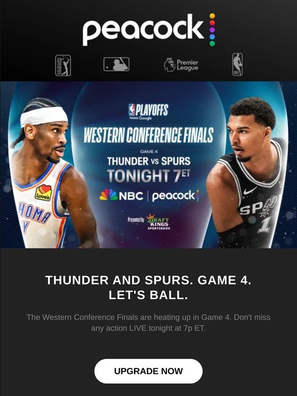 Spurs. Thunder. Game 4.
