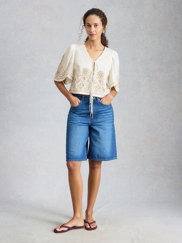 Shop Erin Tie Front Top