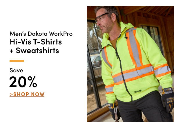 Men's Dakota WorkPro Hi-Vis T-Shirts & Sweatshirts Save 20%