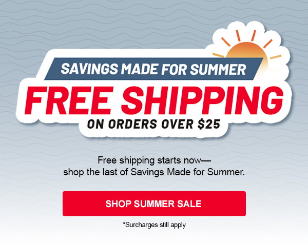 Savings made for summer. Free Shipping on orders over $25. Shop Summer Sale. Free shipping starts now—shop the last of Savings Made for Summer. *Surcharges still apply.