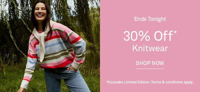 30% Off Knitwear