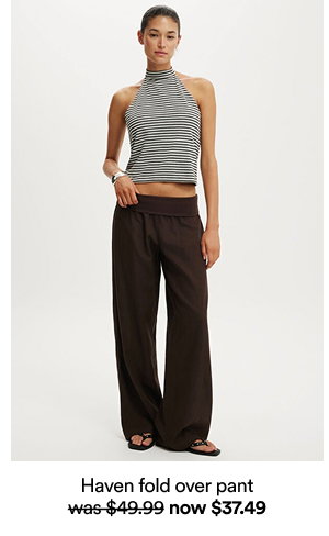 Haven fold over pant, was $49.99 now $37.49