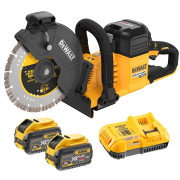 Dewalt DCS691X2 54V XR FLEXVOLT Brushless 230mm Cut Off Saw, 2x 9.0Ah XR FLEXVOLT Batteries & Charger