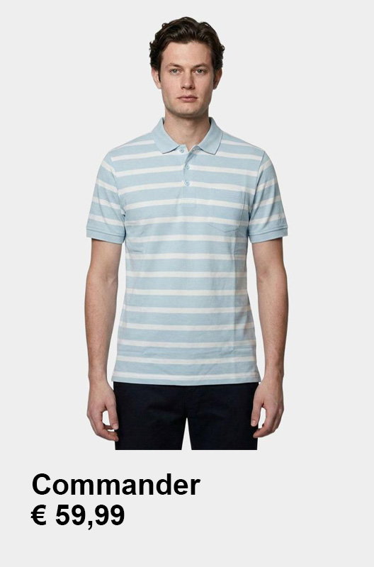 Commander polo Blauw 