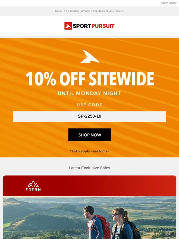 Up to 69% Off: Fjern Apparel | Calvin Klein & Tommy Hilfiger Underwear | Big Agnes | Summer Hiking | Santini Cycling Clothing