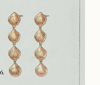 Scallop Mini Drop Earrings 