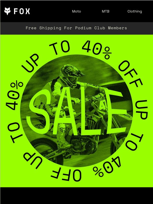 LAST CHANCE to Save up to 40% Off Select Styles
