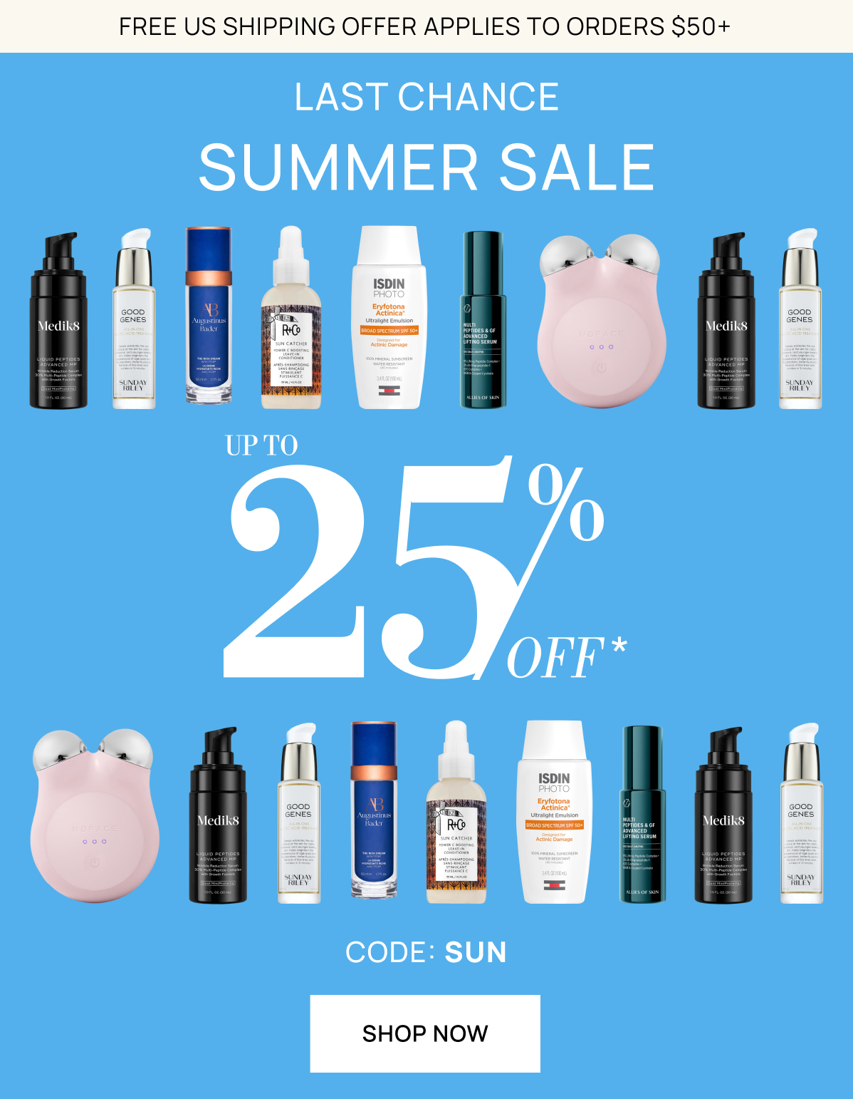 Summer Sale up to 25% off with code SUN