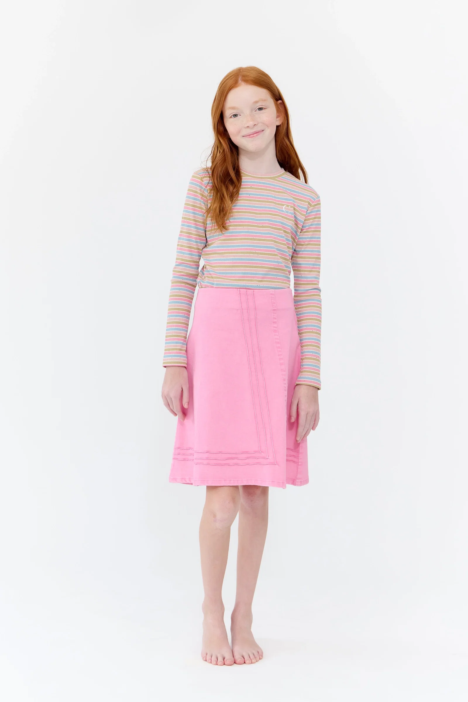 Image of Jessica Denim Skirt - Pink